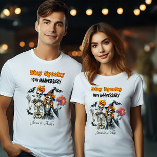Halloween couple anniversary shirt personalised 