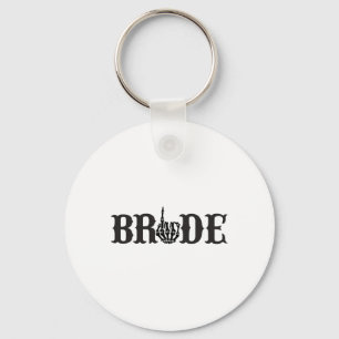 Halloween Couple Bride Groom Skeleton Matching Bri Key Ring