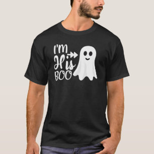halloween couple costumes for men ghost i am his T-Shirt
