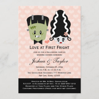 Halloween Couples Wedding Shower Invitations