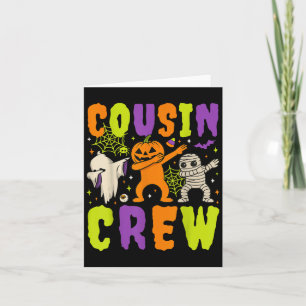 Halloween Cousin Crew 2025 Kid Matching Spooky Dab Card