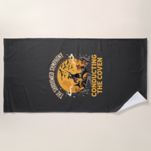 Halloween Coven Conductor Beach Towel