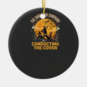 Halloween Coven Conductor Ceramic Ornament