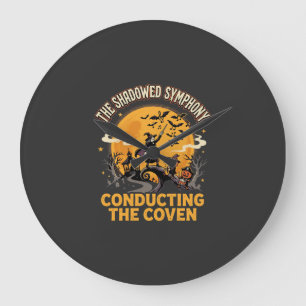 Halloween Coven Conductor Large Clock