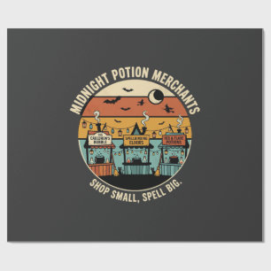 Halloween Coven Night Market Wrapping Paper