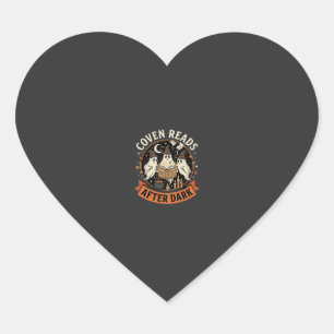 Halloween Coven Readers Night Heart Sticker