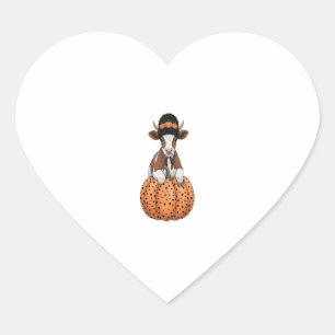 Halloween Cow 2 Heart Sticker