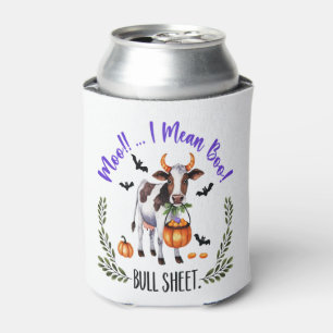 Halloween Cow Bull Sheet Can Cooler