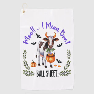 Halloween Cow Bull Sheet Golf Towel