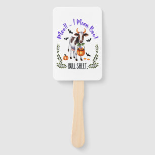 Halloween Cow Bull Sheet Hand Fan