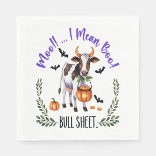 Halloween Cow Bull Sheet Napkin
