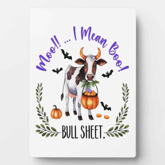 Halloween Cow Bull Sheet Plaque (Front)