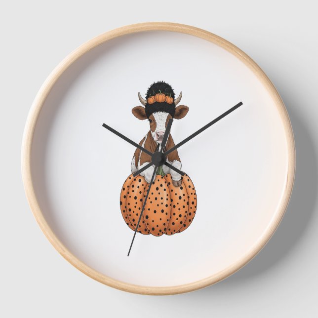 Halloween Cow Clock (Front)