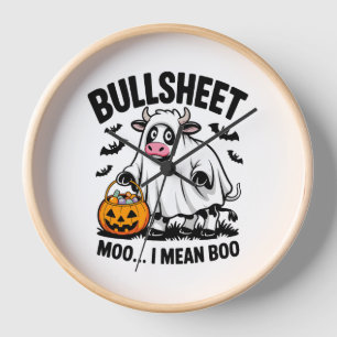 halloween cow clock