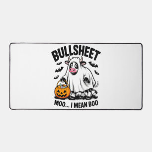 halloween cow desk mat
