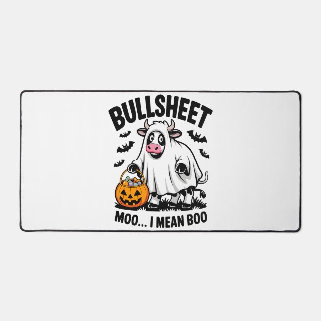 halloween cow desk mat (Front)