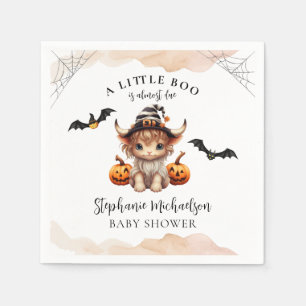 Halloween Cow Little Boo Baby Shower Napkin