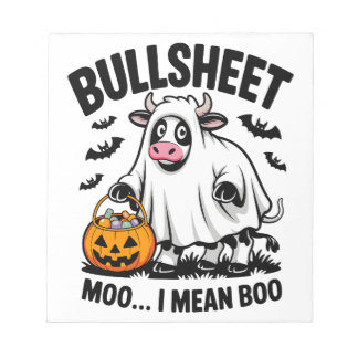 halloween cow notepad