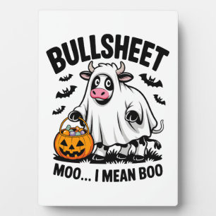 halloween cow plaque