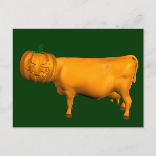 Halloween Cow Postcard