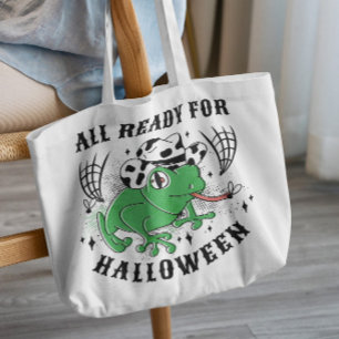 Halloween Cowboy Frog Tote Bag