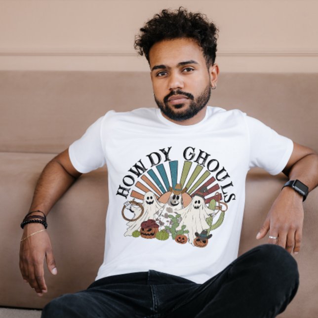 HALLOWEEN COWBOY GHOSTS WESTERN HOWDY GHOULS T-Shirt (Creator Uploaded)