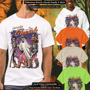 Halloween Cowboy Howdy Ghouls Family T-Shirt