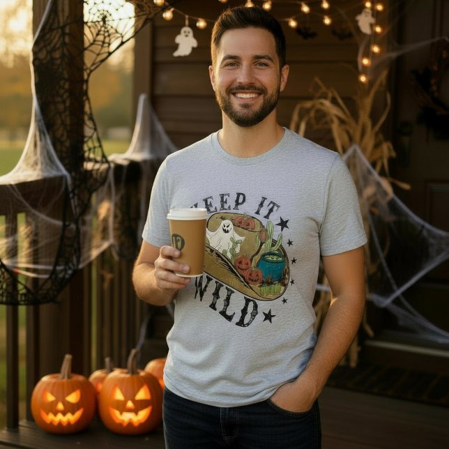 Halloween Cowboy Keep It Wild Country Tri-Blend Shirt (Creator Uploaded)