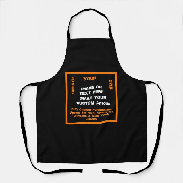 Halloween Create Your Own Chef Baker Custom Apron (Front)