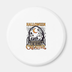 Halloween Creative Kids Silhouette Crescent Moon W Magnet