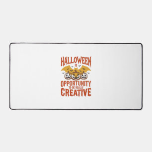 Halloween Creative Pumpkin Bat Vintage Vector Desi Desk Mat