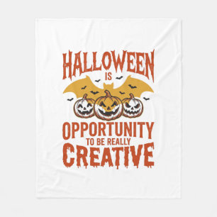 Halloween Creative Pumpkin Bat Vintage Vector Desi Fleece Blanket