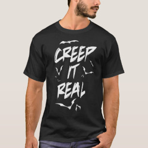 Halloween Creep It Real Flying Vampire Bats Tee