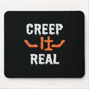 Halloween Creep It Real Funny Bat Birthday Mouse Pad