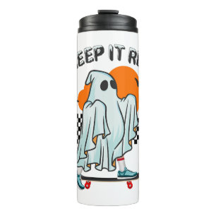 Halloween Creep It Real Funny Ghost Halloween Thermal Tumbler