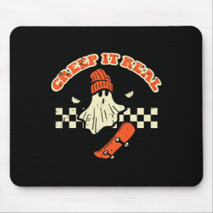 Halloween Creep It Real Ghost Skater Costume Men B Mouse Pad