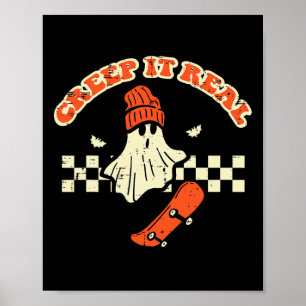 Halloween Creep It Real Ghost Skater Costume Men B Poster