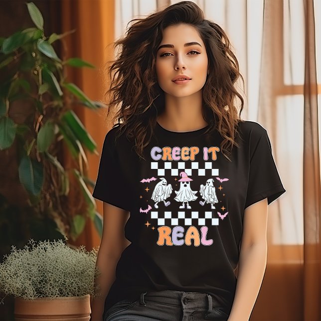 HALLOWEEN CREEP IT REEL FUNNY GHOSTS T-Shirt (Creator Uploaded)
