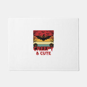 Halloween Creepy and Cute Vintage Bat Doormat