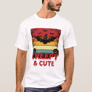 Halloween Creepy and Cute Vintage Bat T-Shirt