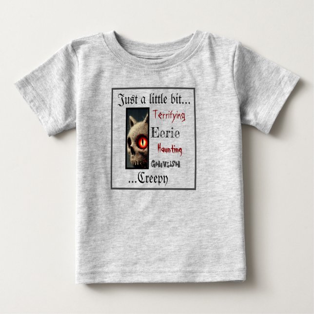 Halloween creepy cat baby T-Shirt (Front)