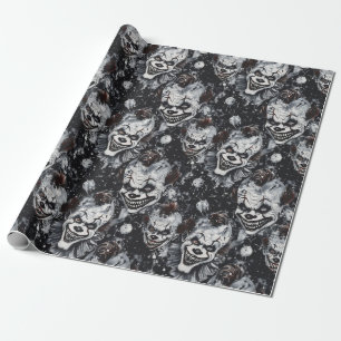 Halloween Creepy Clown Spooky Season Wrapping Paper