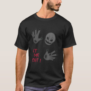 Halloween creepy hand Let me out bloody zombie T-Shirt