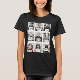Halloween Creepy Legends Killer Mugshots Horror Fa T-Shirt