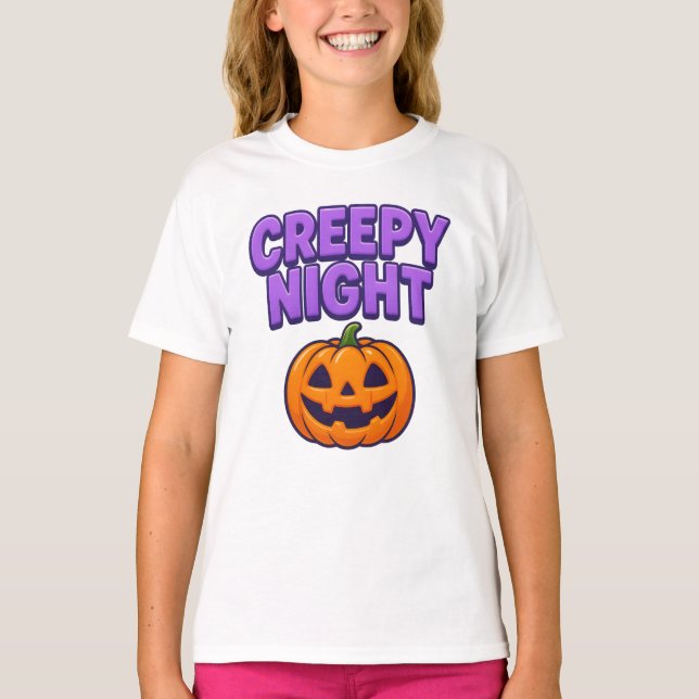 Halloween Creepy Night Clothes Cute Unisex  T-Shirt (Front)
