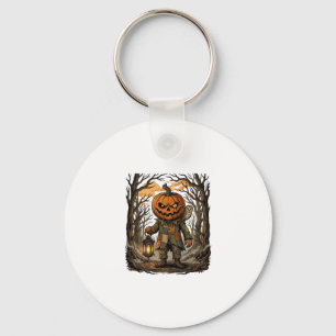 Halloween Creepy Pumpkin Scarecrow Lantern Owl Hau Key Ring