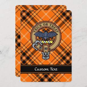 Halloween Crest over Tartan Invitation