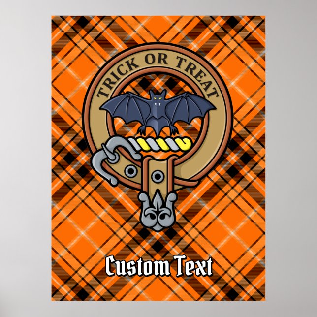 Halloween Crest over Tartan Poster (Front)