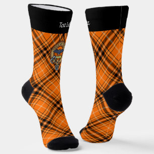 Halloween Crest over Tartan Socks