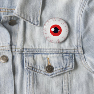 Halloween Crimson Red Eye Eyeball Scary Outfit Bag 6 Cm Round Badge